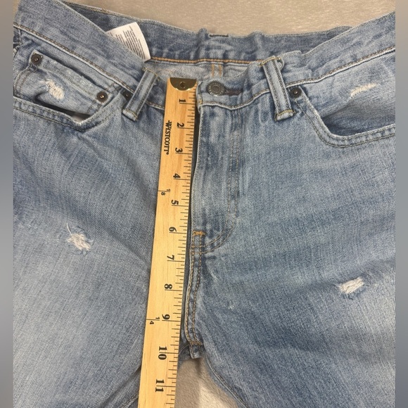 Levi’s Men’s Slim Fit Distressed 100% Cotton Zipper Fly Raw Hem Blue Jeans 33 - Picture 8 of 16